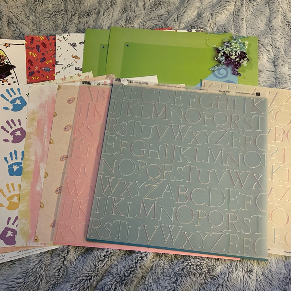 Colorful Scrapbooking, Vellum Alphabet and Patterned Paper